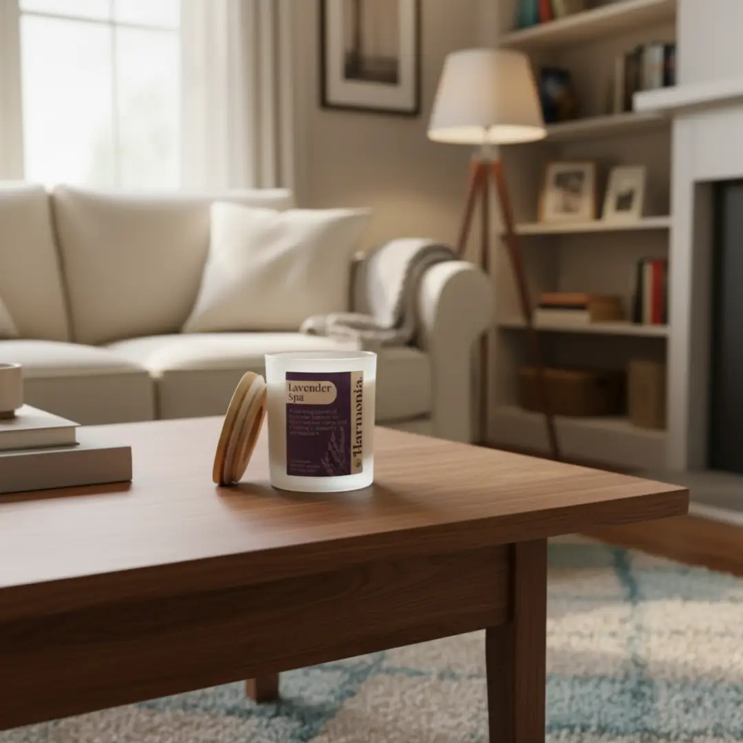 Lavender Spa Frosted Glass Candle