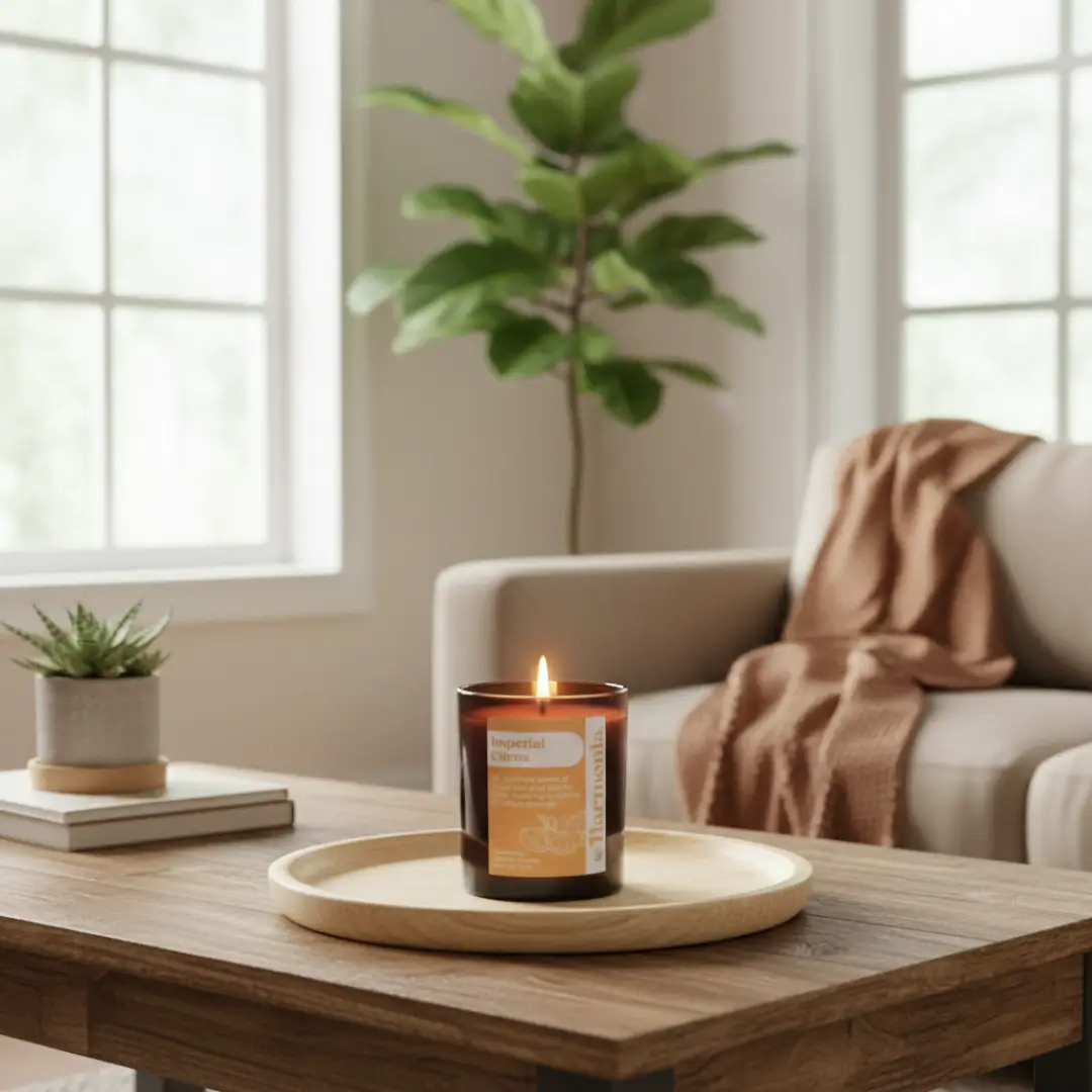 Imperial Citrus Amber Glass Candle